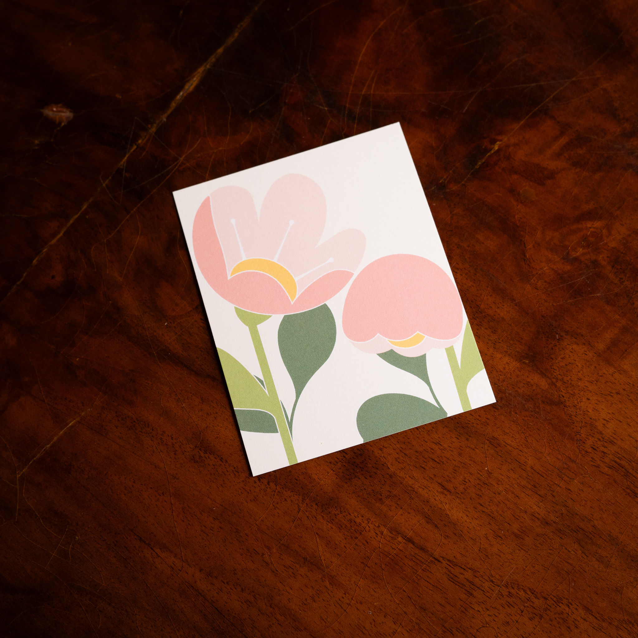 gratulationskort ROSA BLOMMA