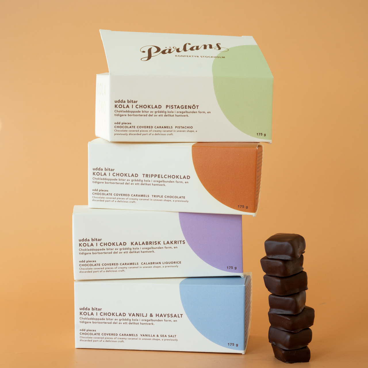 chocolate covered caramel ODD PIECES PISTACHIO 175g