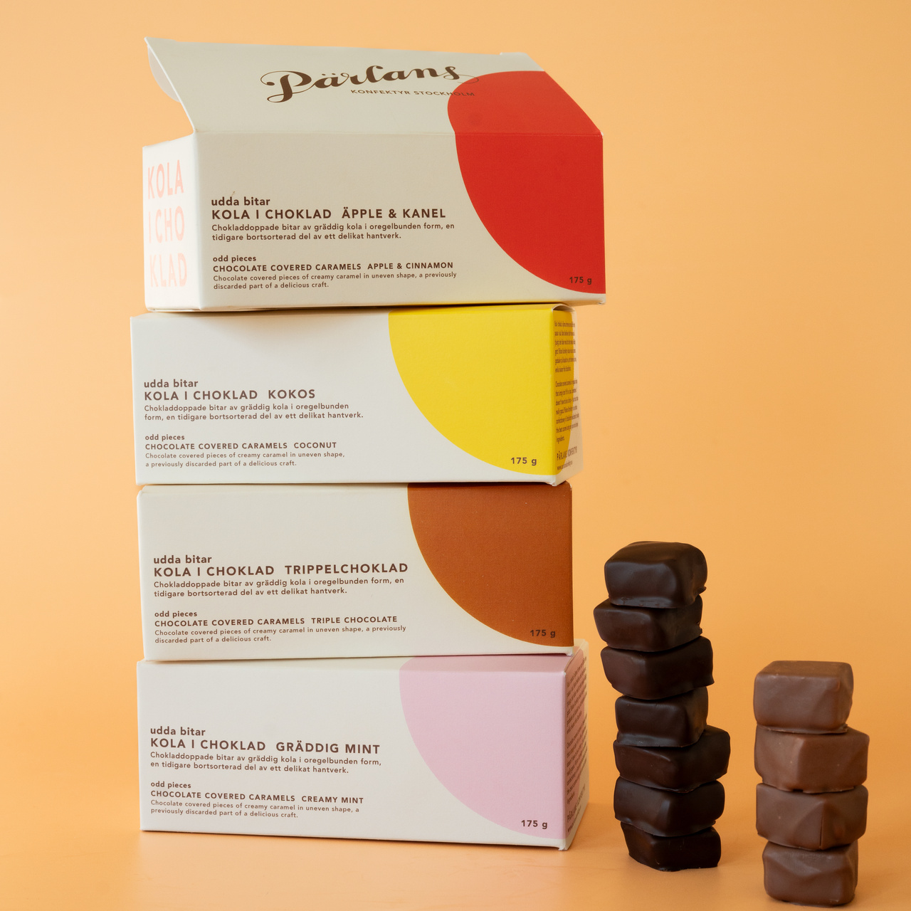 chocolate covered caramel ODD PIECES APPLE & CINNAMON 175g