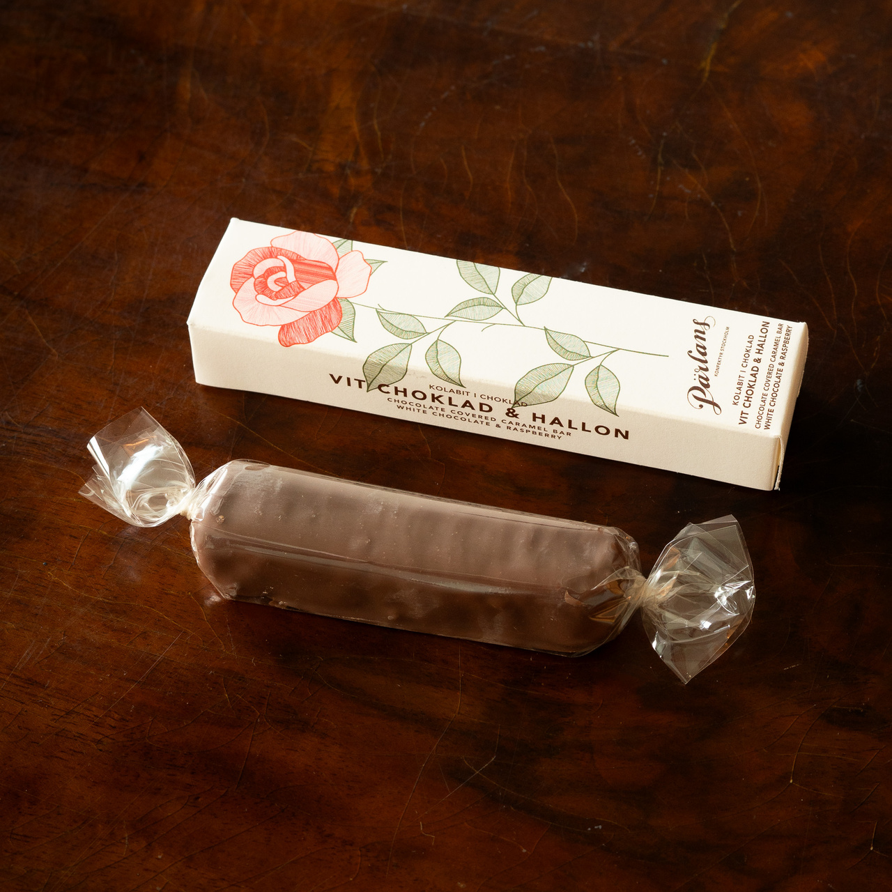 kolabit i choklad VIT CHOKLAD & HALLON