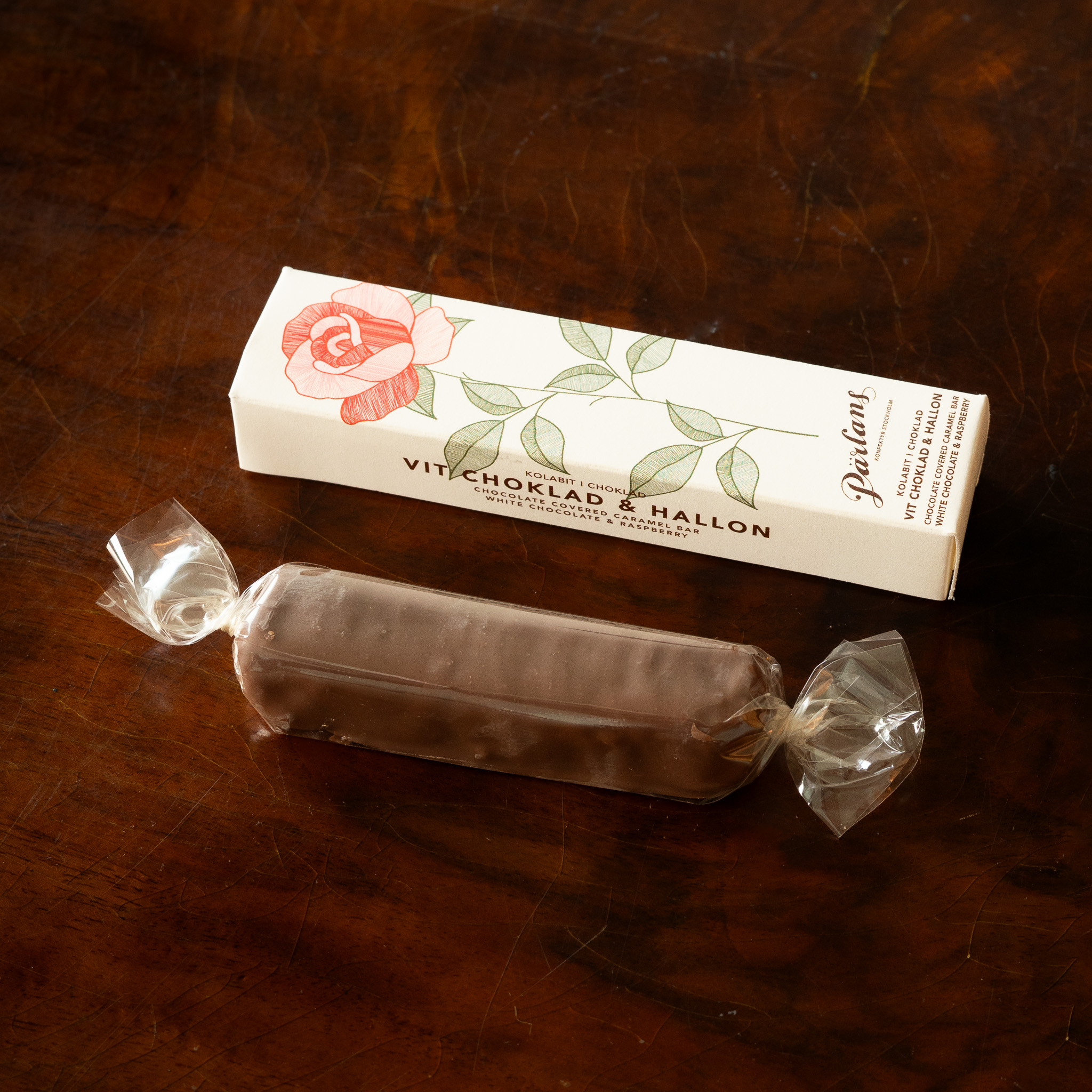 kolabit i choklad VIT CHOKLAD & HALLON