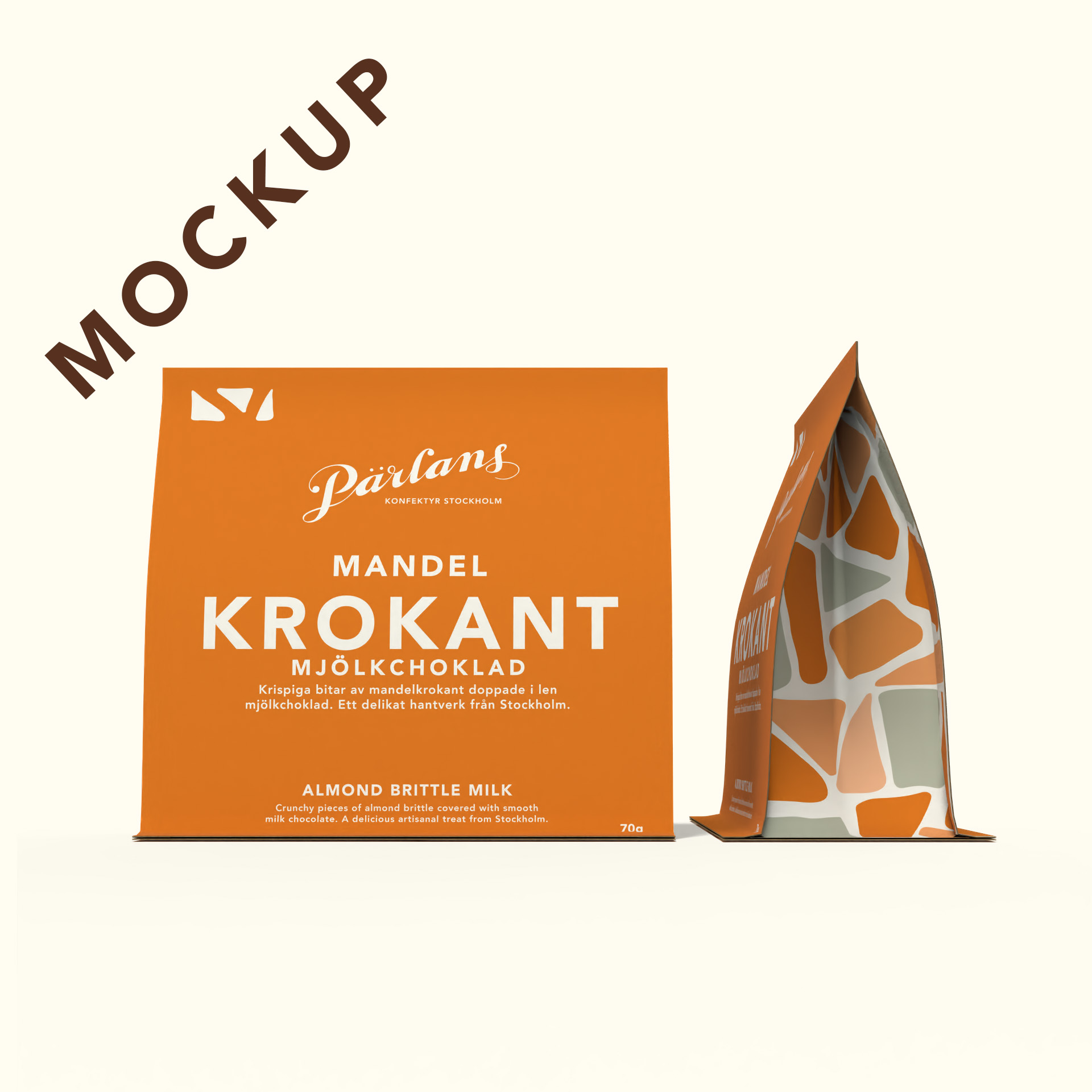 Krokant i påse MANDEL mjölkchoklad 75g