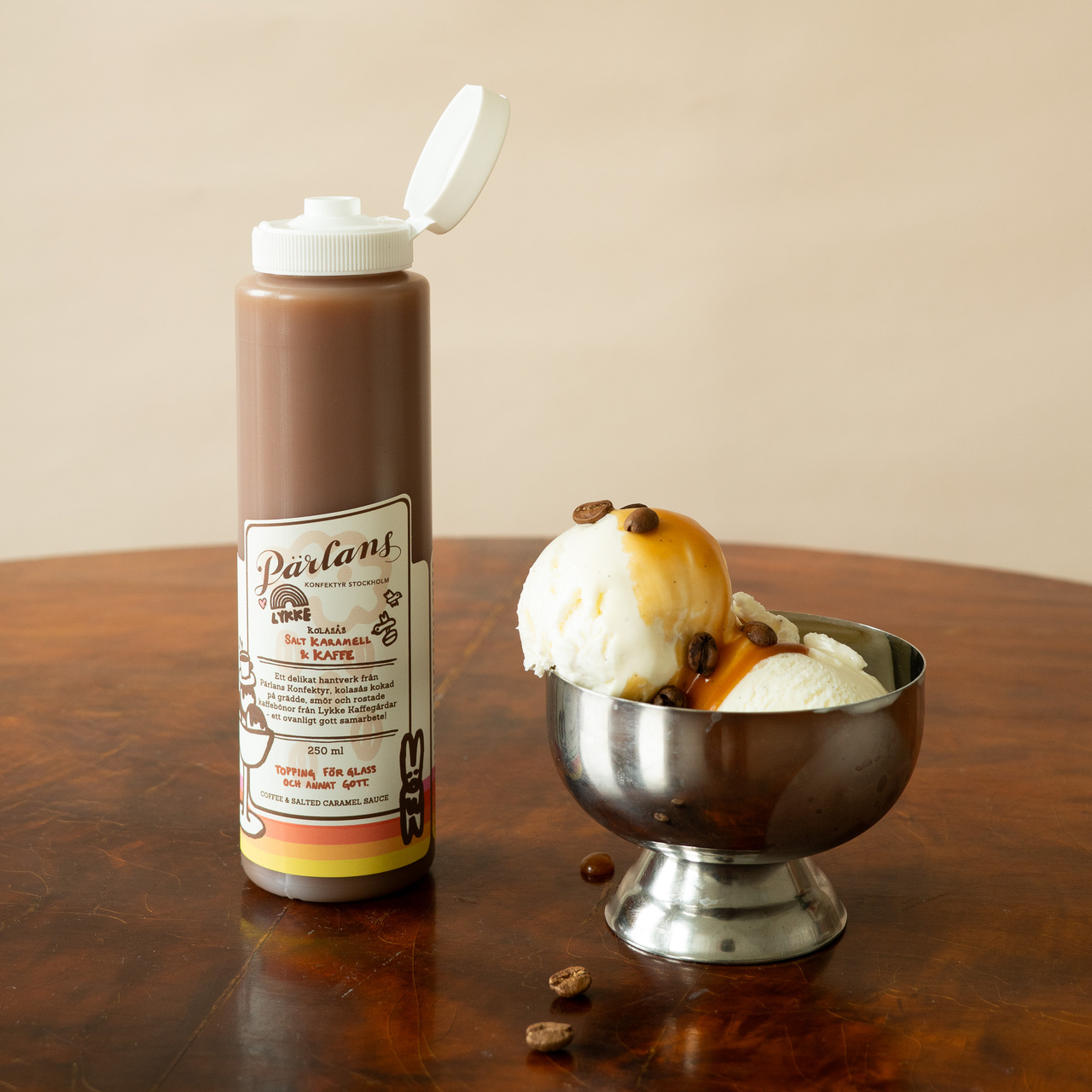 kolasås KAFFE & SALT KARAMELL squeeze 250ml