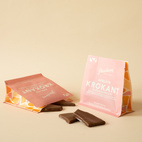 Brittle bag ORANGE milk chocolate 70g