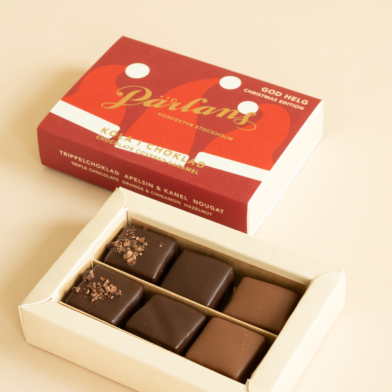 chocolate covered caramel WINTER EDITION 6 pieces