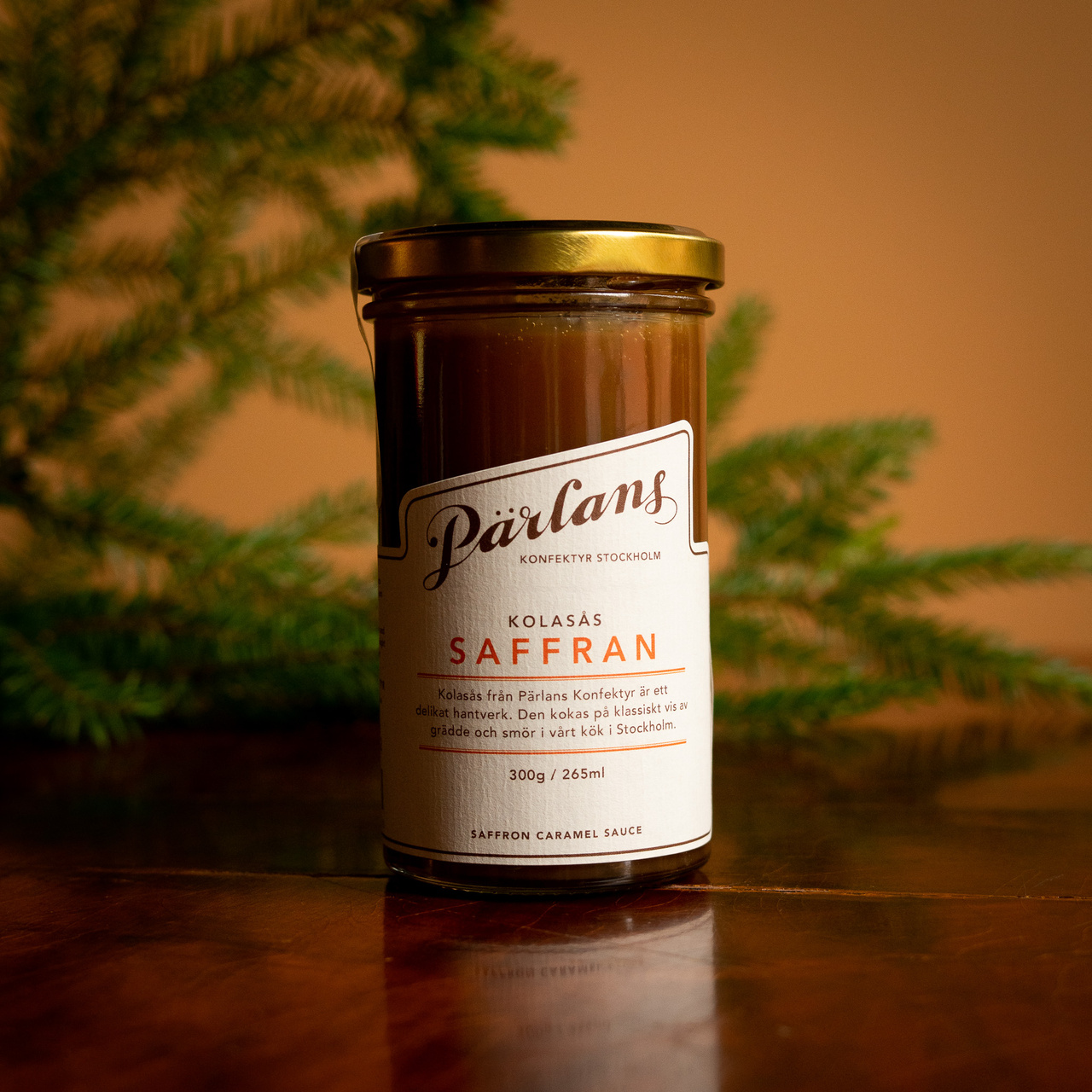 caramel sauce SAFFRON glass jar