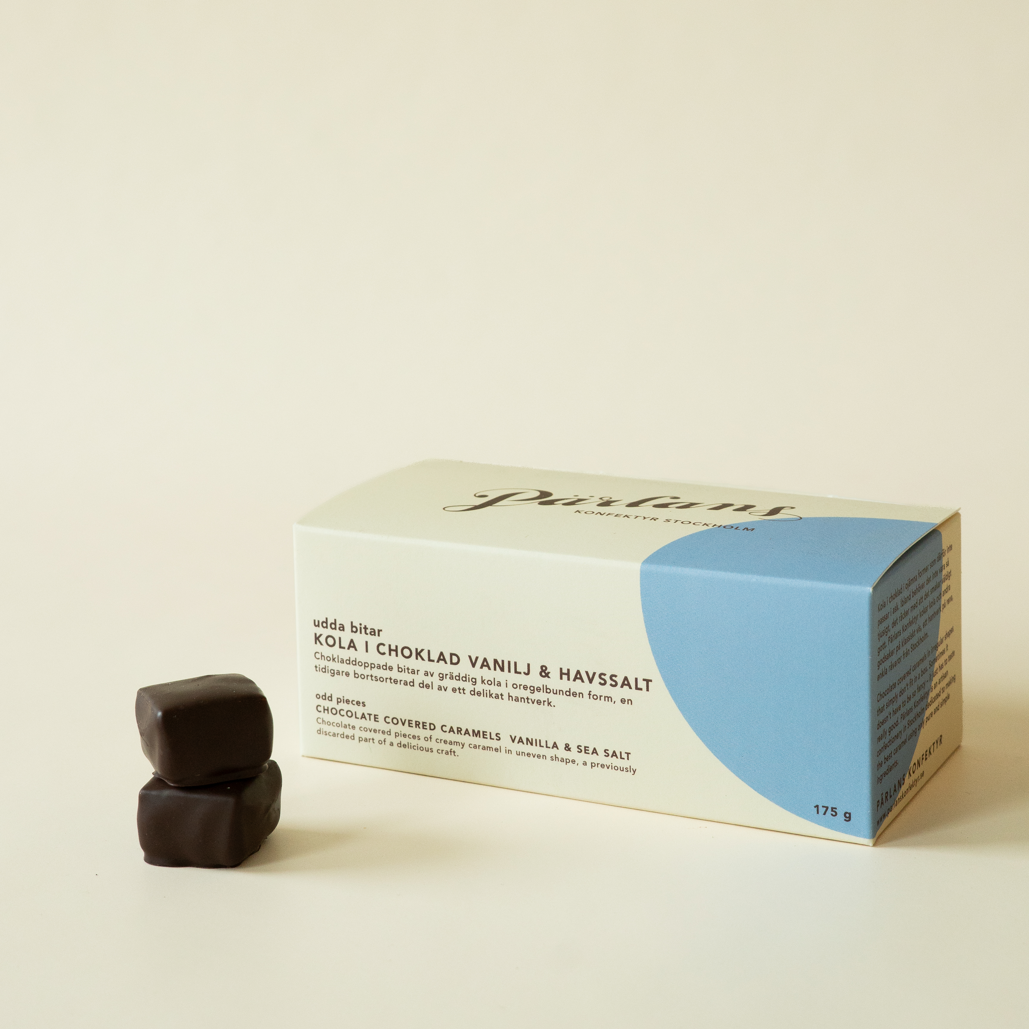 kola i choklad UDDA BITAR VANILJ & HAVSSALT 175g