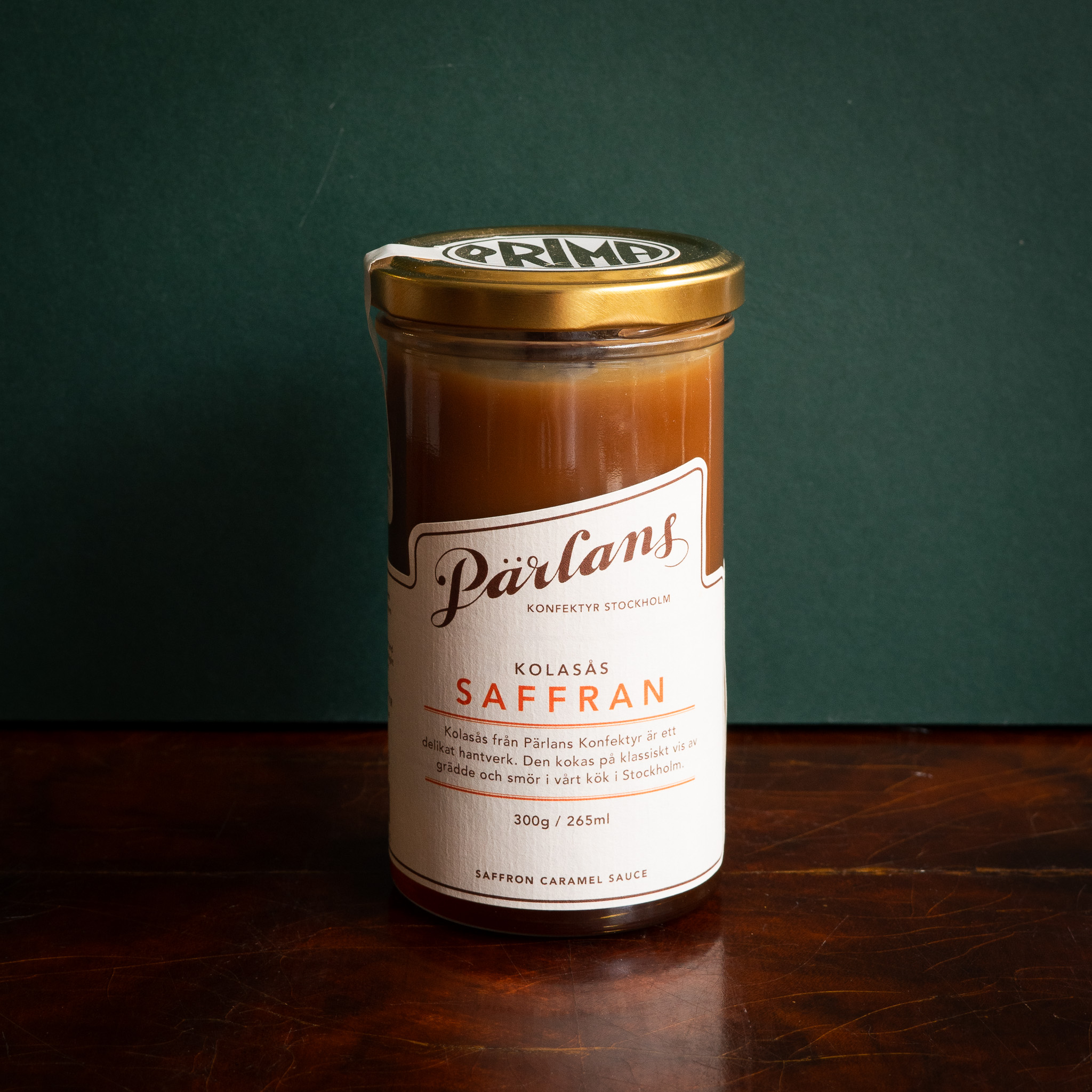 caramel sauce SAFFRON glass jar